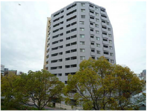 広島市中区田中町、マンションの外観画像です