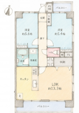広島市中区宝町、マンションの間取り画像です