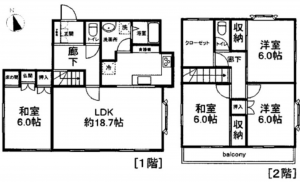広島市西区己斐上、中古一戸建ての間取り画像です