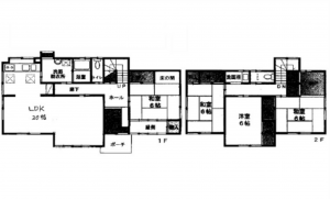 広島市西区己斐大迫、中古一戸建ての間取り画像です
