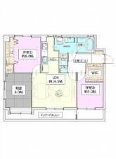 広島市東区中山新町、マンションの間取り画像です