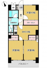 広島市西区観音本町、収益物件/マンションの間取り画像です