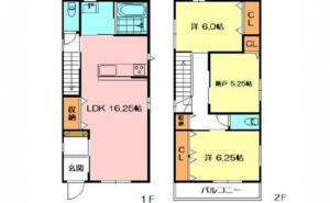 広島市南区旭、新築一戸建ての間取り画像です