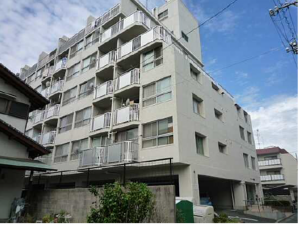 広島市南区東雲本町、マンションの外観画像です