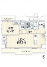 広島市中区河原町、マンションの間取り画像です