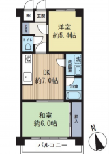 広島市中区吉島東、マンションの間取り画像です