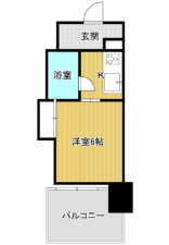 広島市南区比治山町、収益物件/マンションの間取り画像です