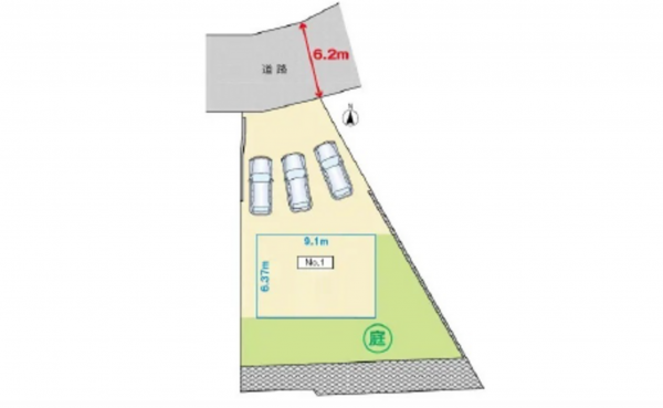 広島市西区己斐上、土地の間取り画像です