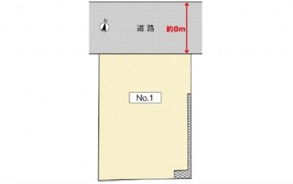 広島市西区己斐東、土地の間取り画像です