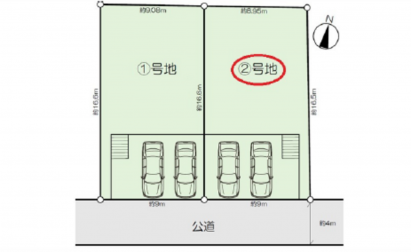 広島市西区己斐中、土地の間取り画像です