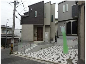 広島市南区青崎、新築一戸建ての外観画像です