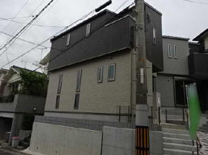 広島市南区青崎、新築一戸建ての外観画像です