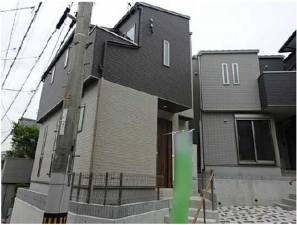 広島市南区青崎、新築一戸建ての外観画像です