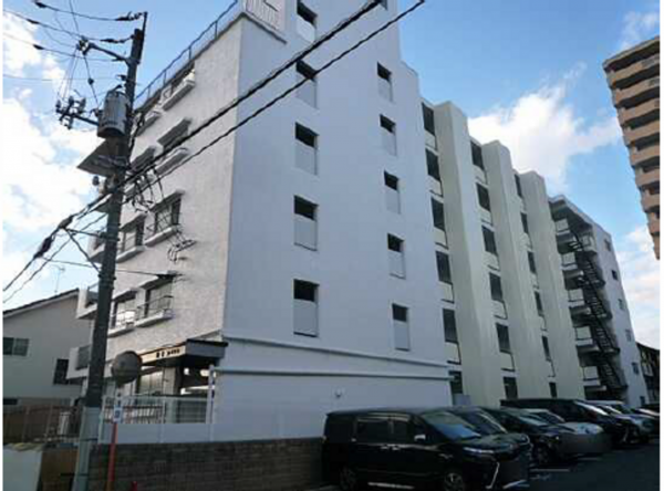 広島市南区東雲、マンションの外観画像です