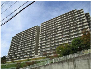 広島市西区井口台、マンションの外観画像です