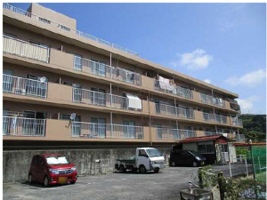 広島市西区田方、マンションの外観画像です