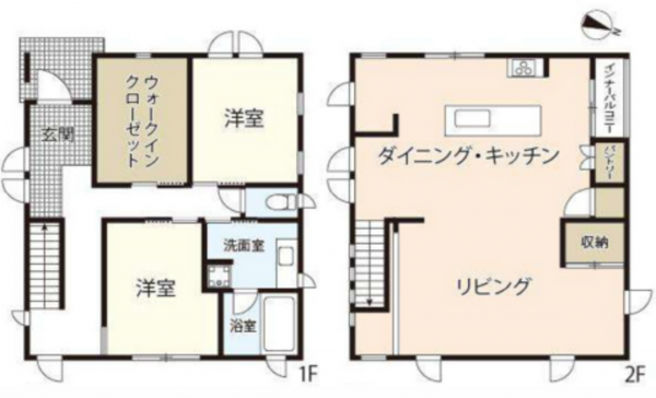 広島市東区牛田中、中古一戸建ての間取り画像です
