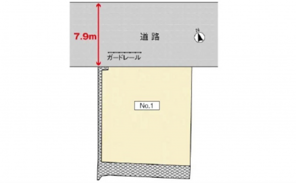 広島市西区己斐大迫、土地の間取り画像です