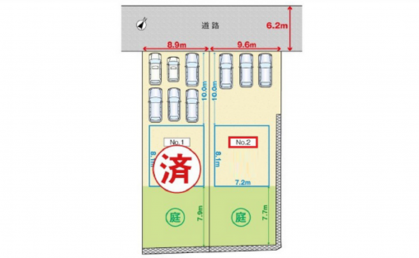 広島市西区己斐上、土地の間取り画像です