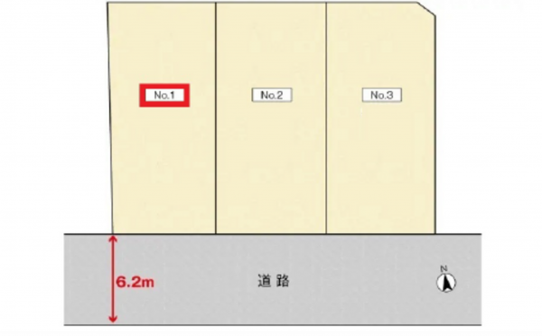 広島市西区井口台、土地の間取り画像です