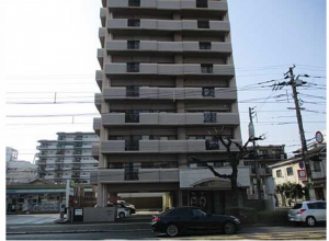 広島市西区観音町、マンションの外観画像です