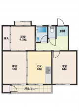 広島市西区井口鈴が台、マンションの間取り画像です