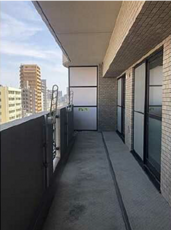 広島市中区加古町、マンションのバルコニー画像です