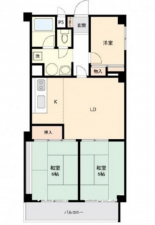 広島市東区牛田新町、収益物件/マンションの間取り画像です
