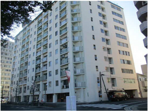 広島市西区東観音町、マンションの外観画像です