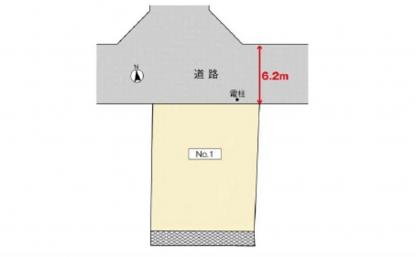 広島市西区井口台、土地の間取り画像です