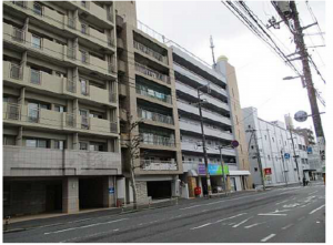 広島市西区庚午中、マンションの外観画像です