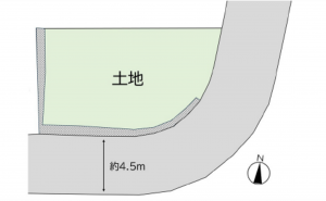 広島市西区井口鈴が台、土地の間取り画像です