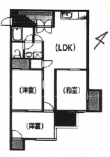 広島市東区牛田東、マンションの間取り画像です