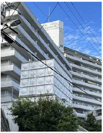 広島市東区牛田旭、マンションの外観画像です