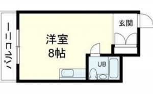 広島市西区横川町、収益物件/マンションの間取り画像です