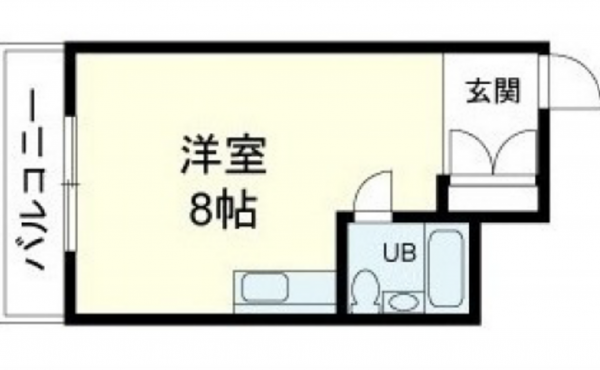 広島市西区横川町、収益物件/マンションの間取り画像です