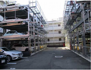 広島市西区天満町、マンションの駐車場画像です