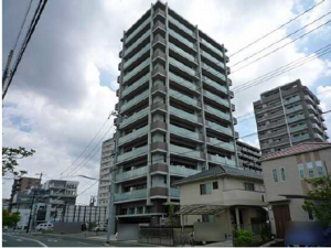 広島市南区段原山崎、マンションの外観画像です