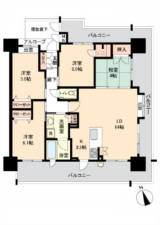 広島市南区段原山崎、マンションの間取り画像です