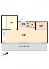 広島市中区大手町、収益物件/マンションの間取り画像です