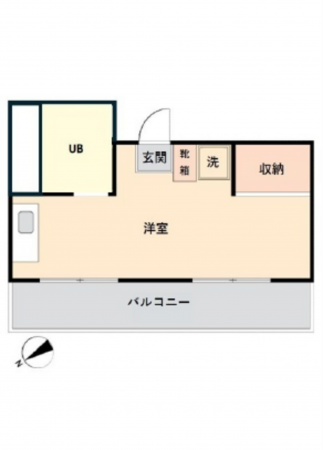 広島市中区大手町、収益物件/マンションの間取り画像です