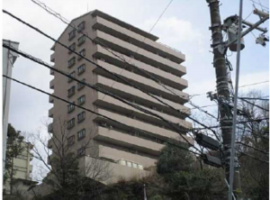 広島市東区牛田早稲田、マンションの外観画像です
