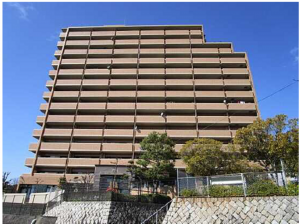 広島市東区牛田早稲田、マンションの外観画像です