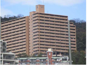 広島市東区牛田早稲田、マンションの外観画像です
