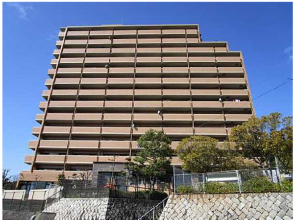 広島市東区牛田早稲田、マンションの外観画像です