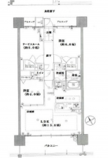 広島市西区南観音、マンションの間取り画像です