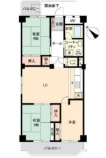 広島市南区宇品御幸、収益物件/マンションの間取り画像です