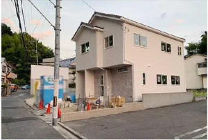 広島市南区南大河町、新築一戸建ての外観画像です