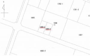 広島市西区南観音、土地の間取り画像です