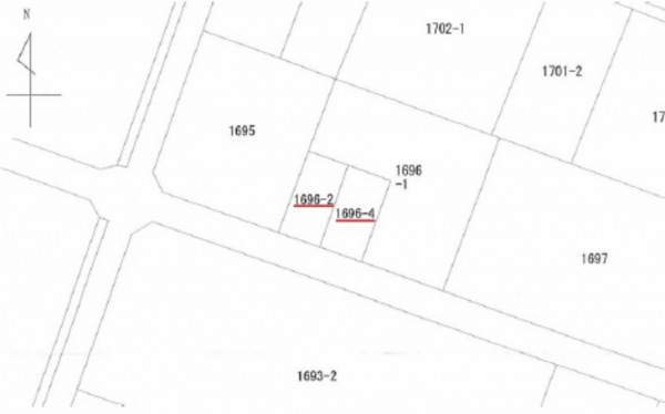 広島市西区南観音、土地の間取り画像です